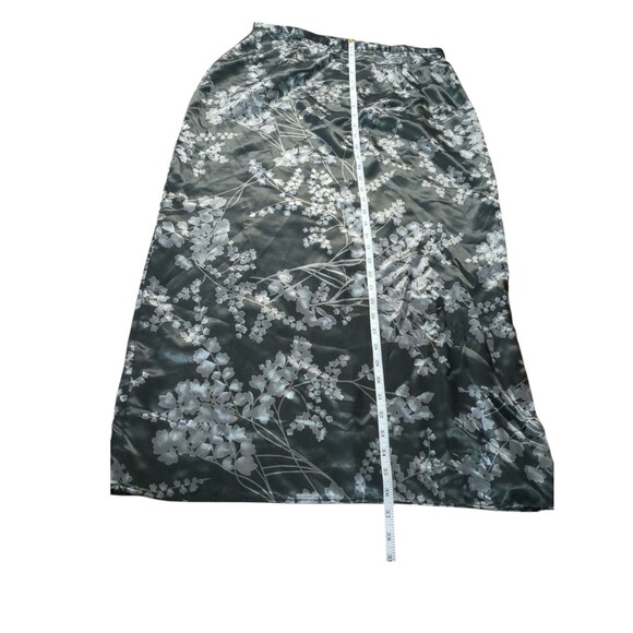 Vintage Worthington Women' 16 Black W/ Silver Cherry Blossom's Side  Zip, Button - Picture 3 of 9